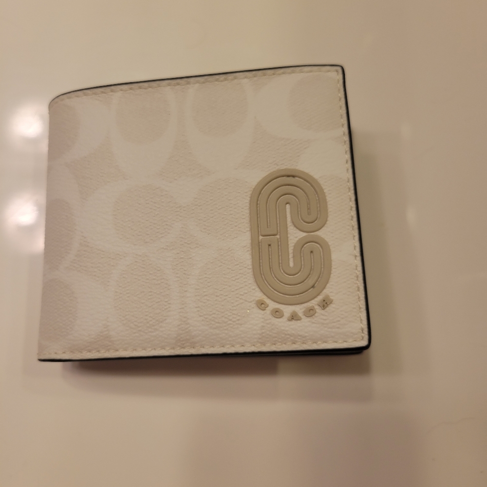 Brand New Coach Wallet, Mens White